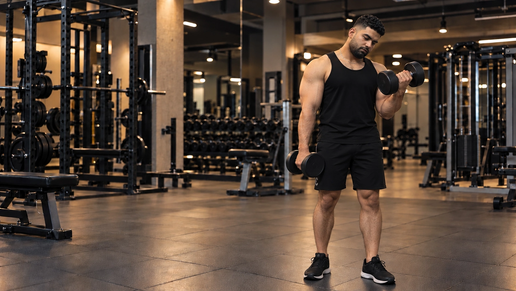 Le personnage LifeOS dans la salle de musculation
